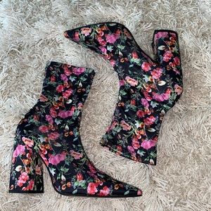 Steve Madden floral ankle boots